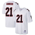 A.Falcons #21 Deion Sanders Player White Mitchell & Ness Big & Tall 1992 Retired Player Gdoa Stitched Jerseys