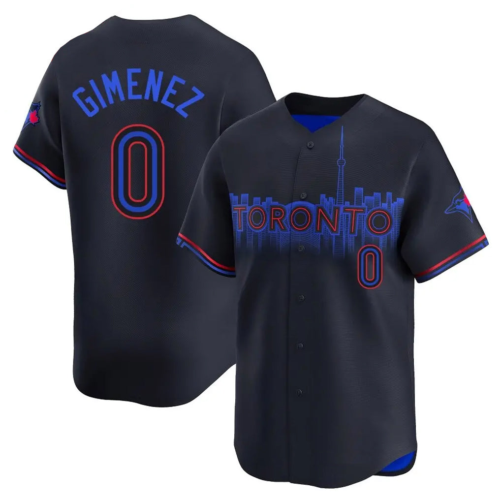 T.Blue Jays #0 Andres Gimenez Player Black City Connect Limited Fdoa Stitched Jerseys