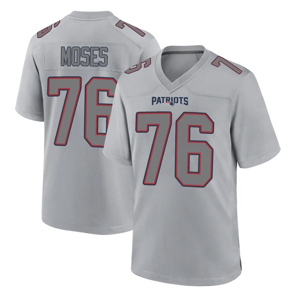 NE.Patriots #76 Morgan Moses Player Gray Fashion Limited Home Game Gdoa Stitched Jerseys