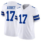 D.Cowboys #17 Brandon Aubrey Player White Limited Vapor F.U.S.E. Home Game Gdoa Stitched Jerseys