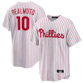 P.Phillies #10 J.T. Realmuto Player White Home Game Fdoa Stitched Jerseys
