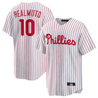 P.Phillies #10 J.T. Realmuto Player White Home Game Fdoa Stitched Jerseys