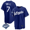 LA.Dodgers #7 Blake Snell Player Royal Game World Series Meet Fdoa Stitched Jerseys
