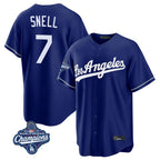 LA.Dodgers #7 Blake Snell Player Royal Game World Series Meet Fdoa Stitched Jerseys