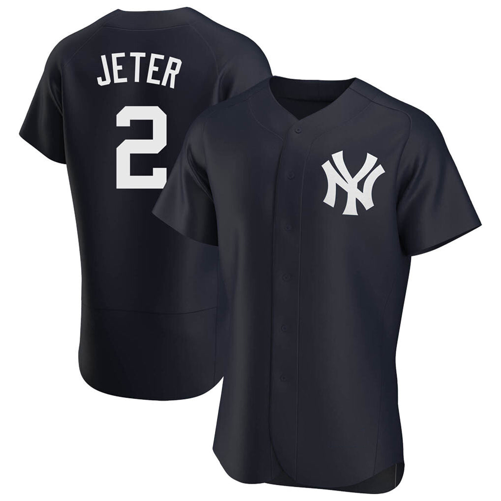 NY.Yankees #2 Derek Jeter Player Navy Limited Elite Home Fdoa Stitched Jerseys