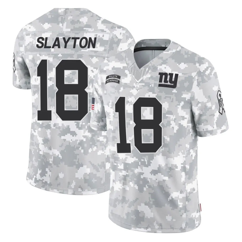 NY.Giants #18 Darius Slayton Player Arctic Camo Salute To Service Limited Game Gdoa Stitched Jerseys
