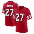 SF.49ers #27 Ji'Ayir Brown Player Red Limited Alternate Home Game Gdoa Stitched Jerseys