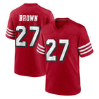 SF.49ers #27 Ji'Ayir Brown Player Red Limited Alternate Home Game Gdoa Stitched Jerseys