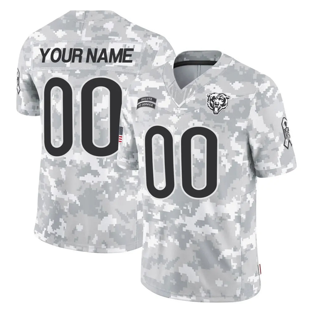Custom C.Bears Arctic Camo Salute to Service Limited Any Name & Numbers Gdoa Stitched Jerseys