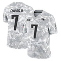 NE.Patriots #7 Carlton Davis III Player Arctic Camo Salute To Service Limited Game Gdoa Stitched Jerseys