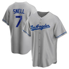 LA.Dodgers #7 Blake Snell Player Gray Road Game Fdoa Stitched Jerseys