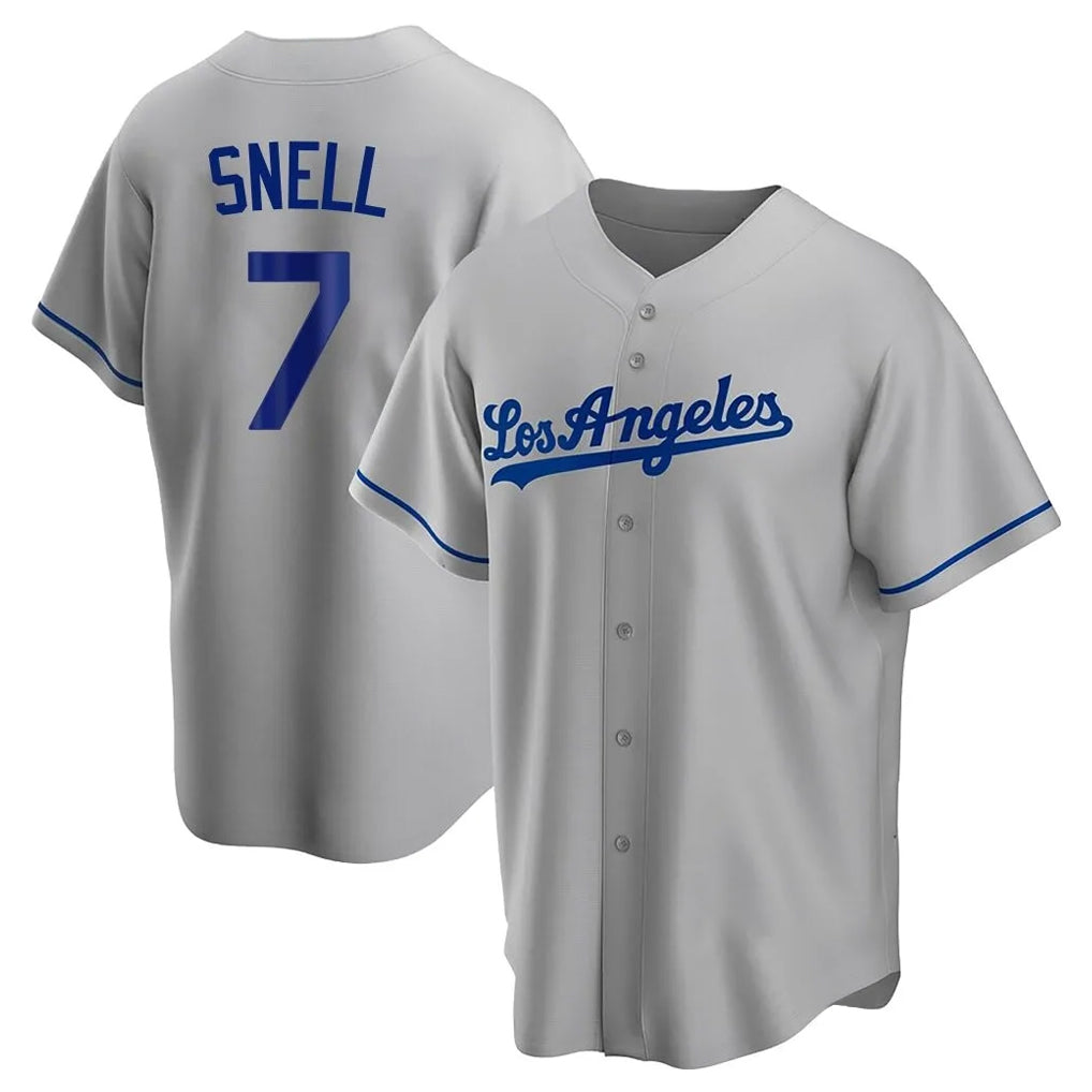 LA.Dodgers #7 Blake Snell Player Gray Road Game Fdoa Stitched Jerseys
