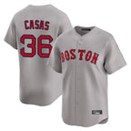 B.Red Sox #36 Triston Casas Player Gray Road Limited Home Game Gdoa Stitched Jerseys