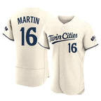 M.Twins #16 Austin Martin Player Cream Home Limited Elite Fdoa Stitched Jerseys