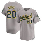 Athletics #20 Zack Gelof Player Gray Road Limited Home Game Gdoa Stitched Jerseys