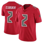 TB.Buccaneers #2 Emeka Egbuka Player Red Limited Color Rush Home Game Gdoa Stitched Jerseys