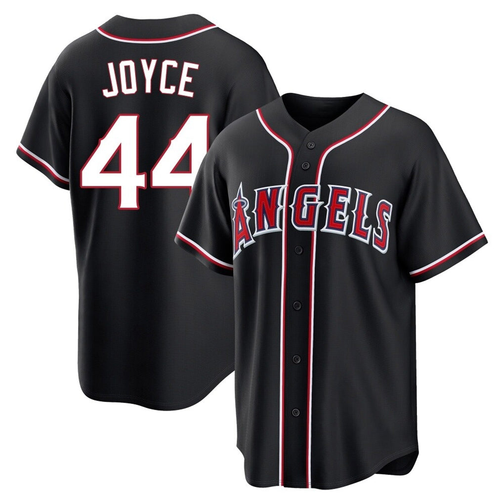 LA.Angels #44 Ben Joyce Player Black Fashion Out Home Game Fdoa Stitched Jerseys