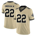 NO.Saints #22 Martin Emerson Jr. Player Gold Limited Vapor F.U.S.E. Home Game Gdoa Stitched Jerseys