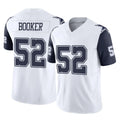 D.Cowboys #52 Tyler Booker Player White-Navy Limited Vapor F.U.S.E. Home Game Gdoa Stitched Jerseys