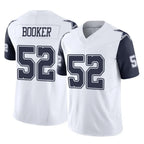 D.Cowboys #52 Tyler Booker Player White-Navy Limited Vapor F.U.S.E. Home Game Gdoa Stitched Jerseys