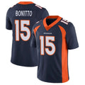 D.Broncos #15 Nik Bonitto Player Navy Vapor Untouchable Limited Game Ddoa Stitched Jerseys