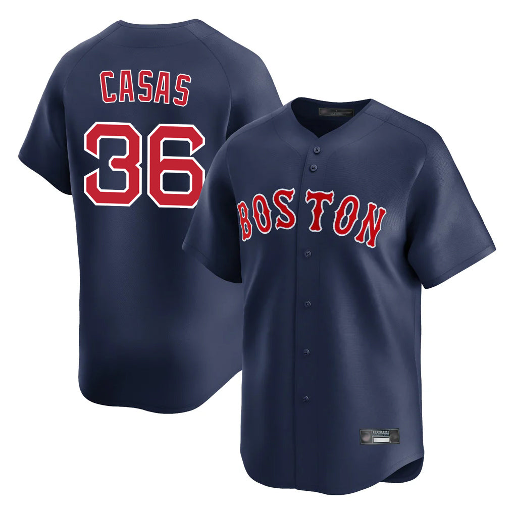 B.Red Sox #36 Triston Casas Player Navy Limited Home Game Gdoa Stitched Jerseys