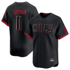 C.Reds #11 Barry Larkin Player Black City Connect Home Limited Gdoa Stitched Jerseys