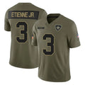 NO.Saints #3 Travis Etienne Jr. Player Olive 2025 Salute To Service Limited Gdoa Stitched Jerseys