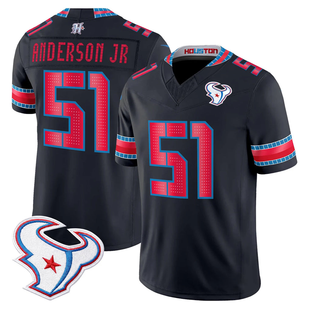 H.Texans #51 Will Anderson Jr. Player Navy 2026 Rivalries Vapor Limited Home Game Gdoa Stitched jerseys