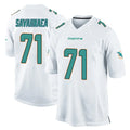 M.Dolphins #71 Jonah Savaiinaea Player White Home Game Gdoa Stitched Jerseys