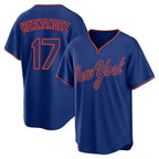 NY.Mets #17 Keith Hernandez Player Royal T-shirt Home Game Fdoa Stitched Jerseys