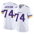 MN.Vikings #74 Donovan Jackson Player White Limited Vapor F.U.S.E. Home Game Gdoa Stitched Jerseys
