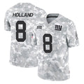 NY.Giants #8 Jevon Holland Player Arctic Camo Salute To Service Limited Game Gdoa Stitched Jerseys