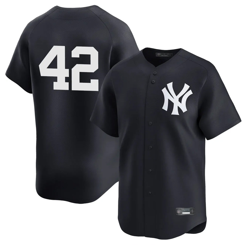 NY.Yankees #42 Mariano Rivera Player Navy Alternate Limited Fdoa Stitched Jerseys