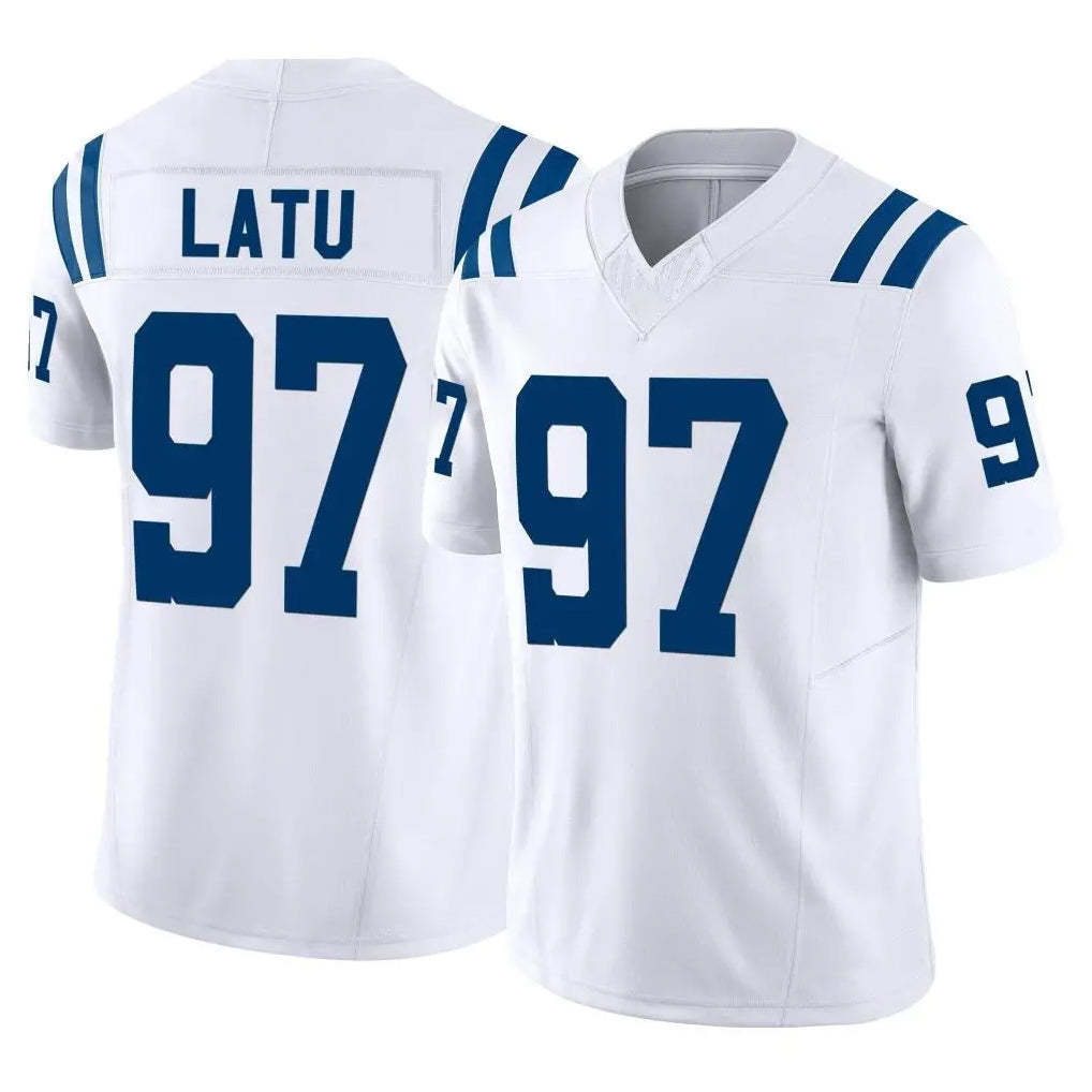 IN.Colts #97 Laiatu Latu Player White Limited Vapor F.U.S.E. Home Game Gdoa Stitched Jerseys