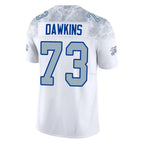 B.Bills #73 Dion Dawkins Benford Player White Rivalries Collection Limited Home Game Gdoa Stitched Jerseys