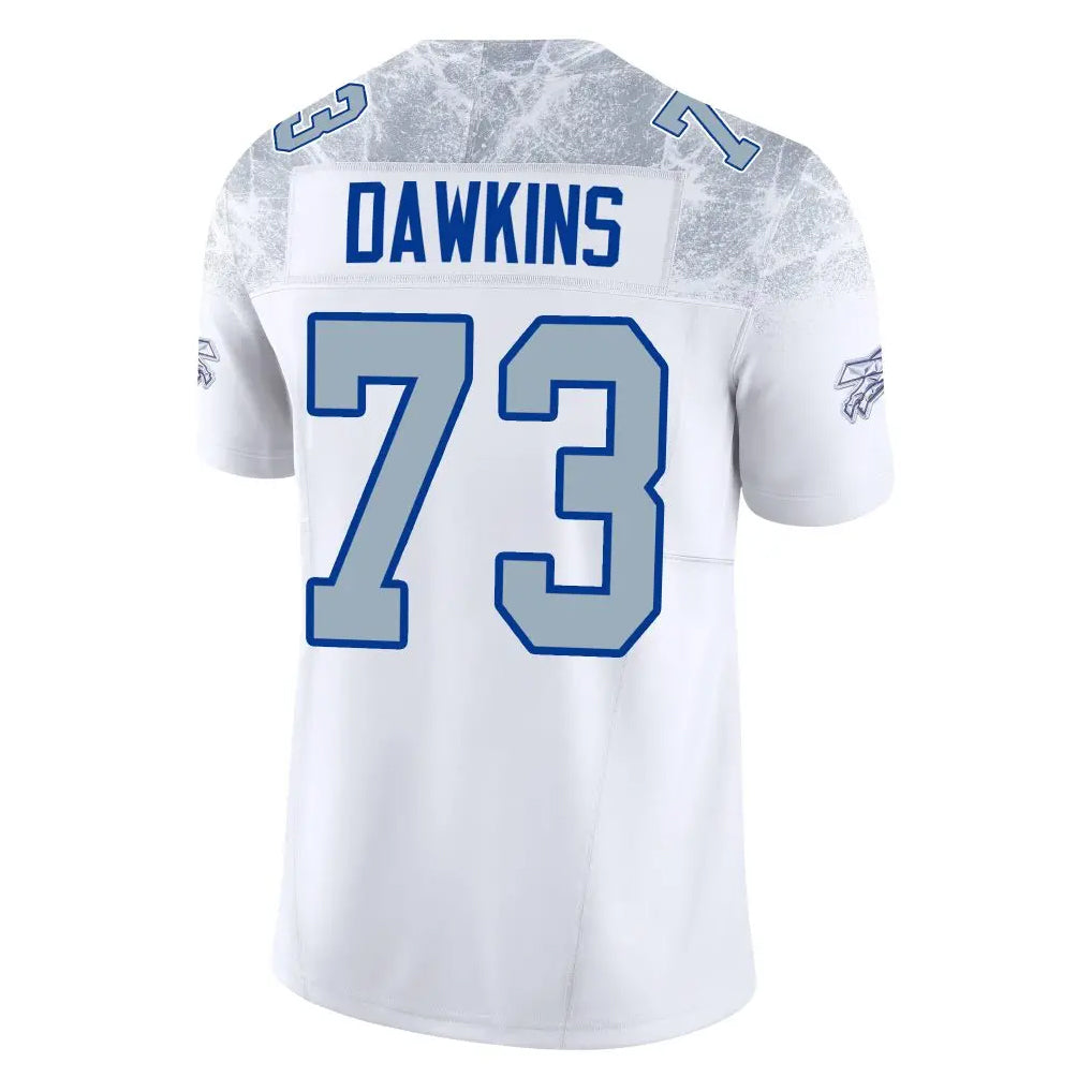 B.Bills #73 Dion Dawkins Benford Player White Rivalries Collection Limited Home Game Gdoa Stitched Jerseys