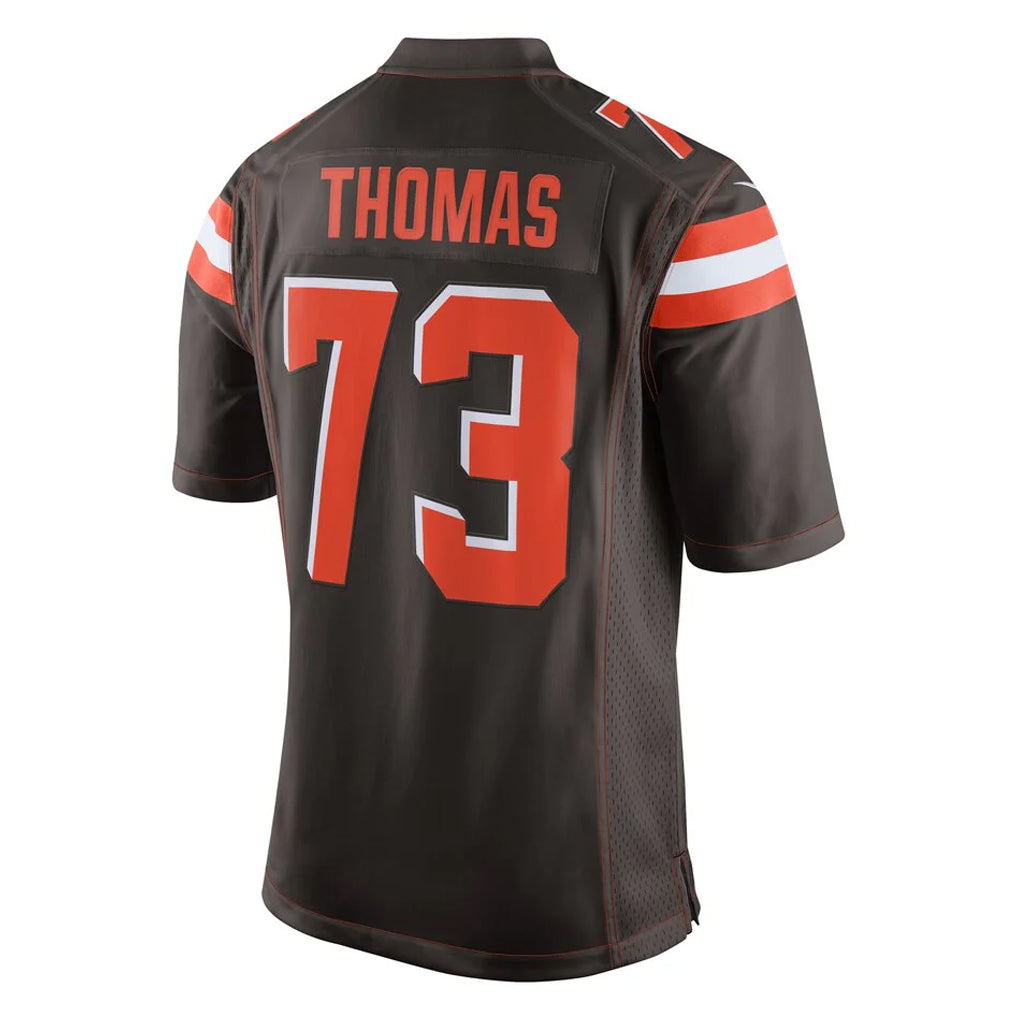C.Browns #73 Joe Thomas Player Brown Vapor Limited Home Game Gdoa Stitched Jerseys