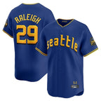 S.Mariners #29 Cal Raleigh Player Royal City Connect Home Limited Fdoa Stitched Jerseys