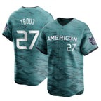 LA.Angels #27 Mike Trout Player Teal Limited American League Game Vapor Premier All-Star Fdoa Stitched Jerseys