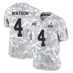 C.Browns #4 Deshaun Watson Player Arctic Camo Salute to Service Limited Home Game Gdoa Stitched Jerseys