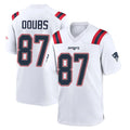NE.Patriots #87 Romeo Doubs Player White Home Game Gdoa Stitched Jerseys
