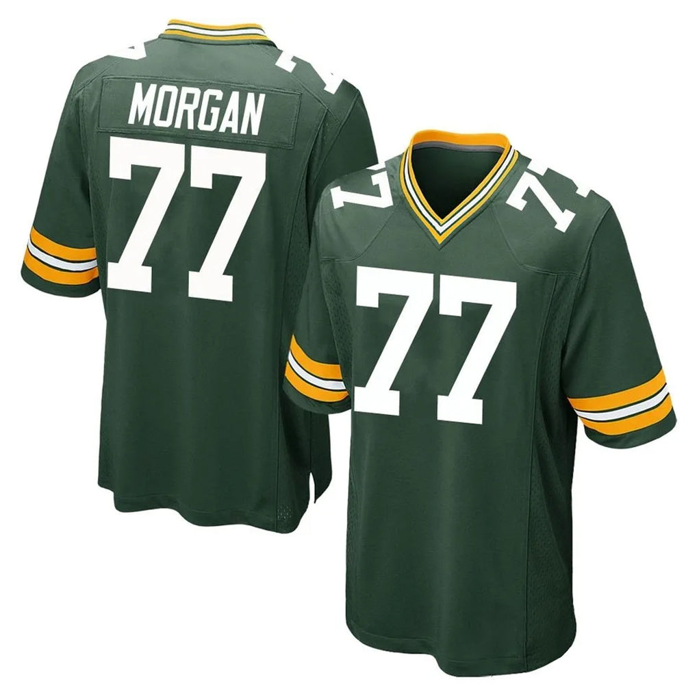 GB.Packers #77 Jordan Morgan Player Green Home Game Gdoa Stitched Jerseys