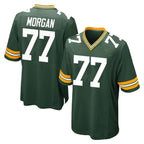GB.Packers #77 Jordan Morgan Player Green Home Game Gdoa Stitched Jerseys