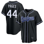 LA.Dodgers #44 Andy Pages Player Black Carbon Limited Home Fdoa Stitched Jerseys