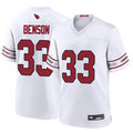 A.Cardinals #33 Trey Benson Player White Game Home Gdoa Stitched Jerseys