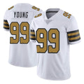 NO.Saints #99 Chase Young Player White Limited Color Rush Home Game Gdoa Stitched Jerseys