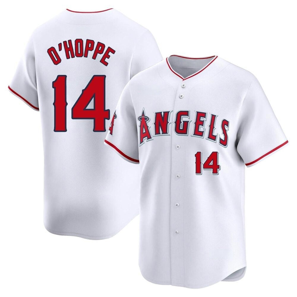 LA.Angels #14 Logan O'Hoppe Player White Limited Home Fdoa Stitched Jerseys