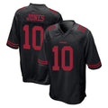 SF.49ers #10 Mac Jones Player Black Alternate Home Game Gdoa Stitched Jerseys