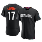 B.Orioles #17 Colton Cowser Player Black City Connect Limited Elite Home Game Gdoa Stitched Jerseys